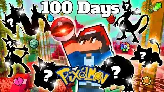 I BEAT 100 Days in Minecraft PIXELMON with Random SHINIES!