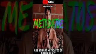 Que son los METADATOS de una imagen en FOTOGRAFÍA?