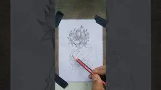 Drawing Goku 🐒- DragonBall #satisfying #shorts #asmr