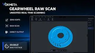 ⚙️Raw Gearwheel Scanning Process | VoxMeta H1 Pro Real-Time 3D Scan
