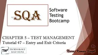 Software Testing Bootcamp | Entry Criteria | Exit Criteria in Testing | DOR | DOD in Agile