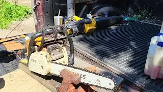 Repair a heavily damaged chainsaw chain by hand.  Pico chain.