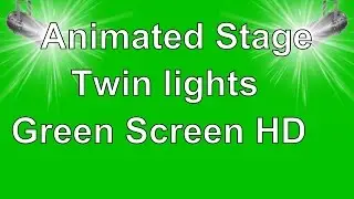 Animated Stage Twin lights (Green Screen) HD