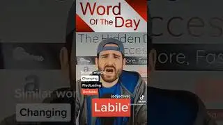 Today's word of the day is labile. #wordoftheday