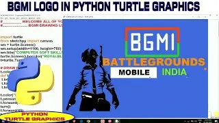 BGMI LOGO DRAWING USING PYTHON TURTLE GRAPHICS | BATTLEGROUNDS MOBILE INDIA DRAWING IN PYTHON TURTLE