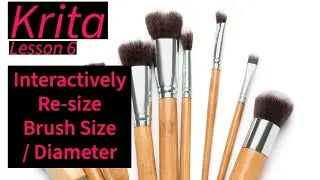 Krita Tutorial : How To Interactively Resize / Change Brush Size Diameter (6)