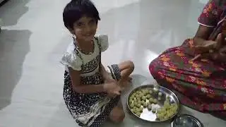 Sruthisri is making Gulabjamuns😍#gulabjamun #daughter #wife #cuite_baby #babygirl #dadylove#cutebaby