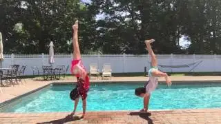 Pool Challenge And Gymnastics Into The Pool🏊💦