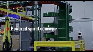 Powered spiral conveyor