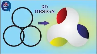 Draw a 3D logo design in Coral draw #Coral draw tutorial #logo design #Graphics design