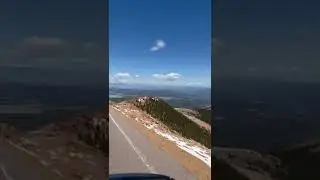 View from our car on the way from Pikes Peak  (Passenger-side Windeo)