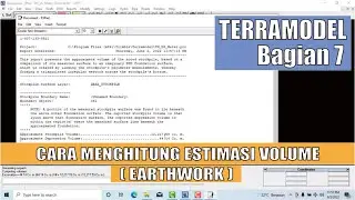 Learn Terramodel part 7 - how to calculate volume estimates