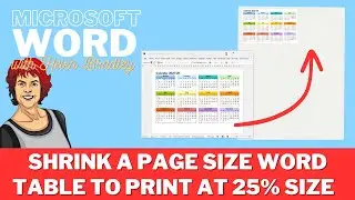 Shrink Word Tables for Printing Without Losing Quality & Without Reformatting