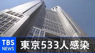 東京都 新たに５３３人感染確認、２日連続５００人台