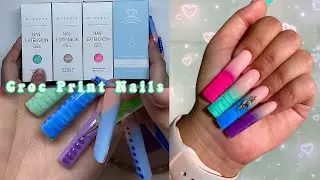 CROC PRINT OMBRE NAILS + MAKARTT BUILD YOUR OWN POLYGEL KIT! Nail Tutorial