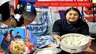 Chicken With Soybean's Tasty Momo कुखुरा अनि न्युटेलाको तातो स्वादिष्ठ मोमो