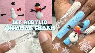 FROSTY THE SNOWMAN NAILS ☃️ | DIY ACRYLIC SNOWMAN 