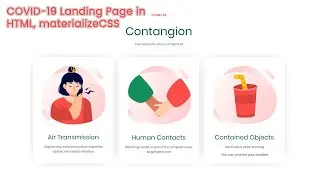 How to make landing page in HTML, CSS with MaterializeCSS | COVID-19 Landing Page Tutorial (Part-3)