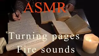 ASMR Studying by the fire. Writing sounds, turning pages, old books. Extremely relaxing.DetailsASMR