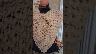 Шаль бабочками крючком