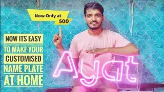 How to make neon sign board at home