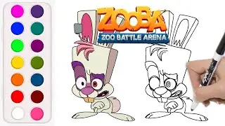 How to Draw and Color Rabbit Skippy from Zooba 
