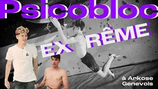 On essaie une voie extrême dans le psicobloc d'Arkose Genevois