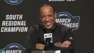 NC State's coach Kevin Keatts after Duke win in Elite Eight