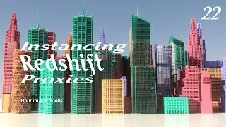 Randomly Instancing Redshift Proxy's - Houdini for Noobs 22