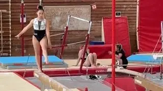 Aurelie Tran 🇨🇦 - Balance Beam - Pre-Olympic Training in France - July 20th 2024