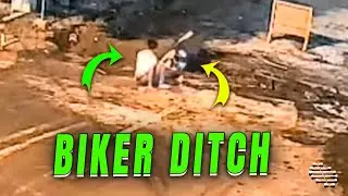 Lack of Focus While Driving Leads to Biker Entering Ditch
