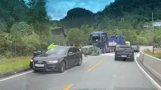 Alvorlig ulykke på E39 i Romarheimsdalen 7.8.2020
