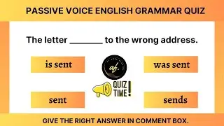 Passive voice basic English Grammar Quiz / English quiz