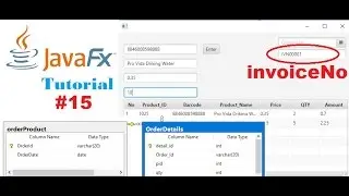 #15 JavaFx and SQL Server Tutorials | Create table order and Generate Invoice Number