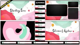 Spring Colour Animated Stream Overlay Pack | Animated OBS/Streamlabs Overlay | Twitch Stream Overlay