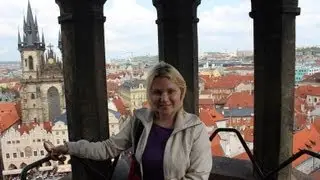 Достопримечательности Праги. Староместская площадь. Вид на Прагу со Староместской Ратуши