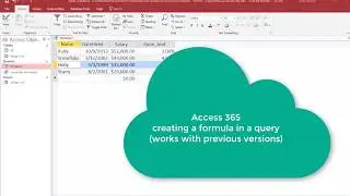 Access adding a formula to a query
