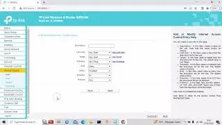 Tutorial Penggunaan Access Control pada TL WR840N