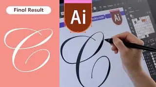 Drawing Vector Script Letters in Adobe Illustrator Wacom Cintiq Pro 24 | Lettering Creative Process