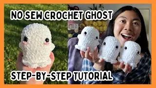 Crochet Ghost (NO SEW) Tutorial ✨ FREE Amigurumi Pattern Step by Step, Advanced Beginners
