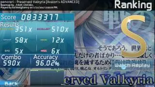 [Osu!mania]Sound Voltex - penoreri - Preserved Valkyria (_FrEsH_ChICkEn_) [Avalon's ADVANCED]