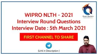 WIPRO NLTH 2021 | Interview Round Questions | How to Get placed in Wipro ? 