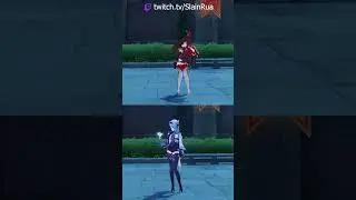 Эмбер - Эола день ночь #genshin #геншин #геншинимпакт #genshinimpact #shortvideo #gaming #game