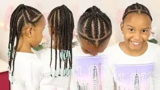Easy Braided Hairstyle | Beads & Braids ▸ Protective Style
