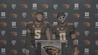 Oregon State Football Post-Game Vs. UCLA: Arnold & Mascarenas-Arnold (10/14/23)