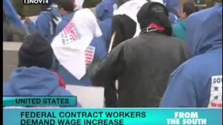 US federal employees strike to demand increase to federal minimum wage