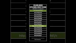 STB EMU MAC CODE DAİLY LİST [03.05.2023] [WWW.TVAPPAPK.COM]