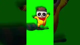 Fighter panda emote #greenscreen video
