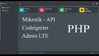 Mikrotik API Codeigniter Template Admin LTE  #2