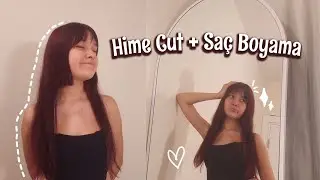 ANİME KIZI SAÇI ! | Hime Cut ve Kızıl Saç Boyama